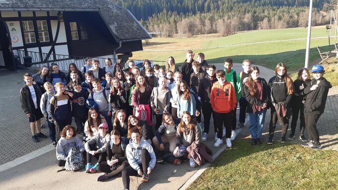 Devant notre auberge à Titisee-Neustadt.